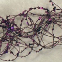 36" GLITTER MOSS WIRE GARLAND  PURPLE