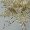 POINSETTIA PICK GLITTER 14"  PLATINUM