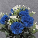 20&quot; CARNATION BUSH X18  BLUE/WHITE