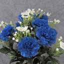 20" CARNATION BUSH X18  BLUE/WHITE