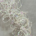 36" GLITTER MOSS WIRE GARLAND  WHITE