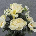 22" PEONY/COSMOS/ALSTROMERIA BUSH X14  CREAM