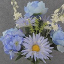 PEONY/GERBERA/HYDRANGEA BUSH X14 23" BLUE