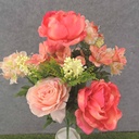 PEONY/ROSE/HYDRANGEA BUSH X14 21" CORAL/PEACH