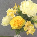 PEONY/ROSE/HYDRANGEA BUSH X14 21" TWO-TONE YELLOW