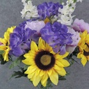 SUNFLOWER/PEONY/HYDRANGEA BUSH X18 24" YELLOW/LAVENDER/PURPLE