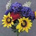 SUNFLOWER/PEONY/HYDRANGEA BUSH X18 24" YELLOW/RED/PURPLE