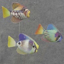 TROPICAL FISH 2.5"x1.75" ON 10" PICK 6-ASST