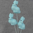 GLITTER BUNNY PICK X3 15" BLUE