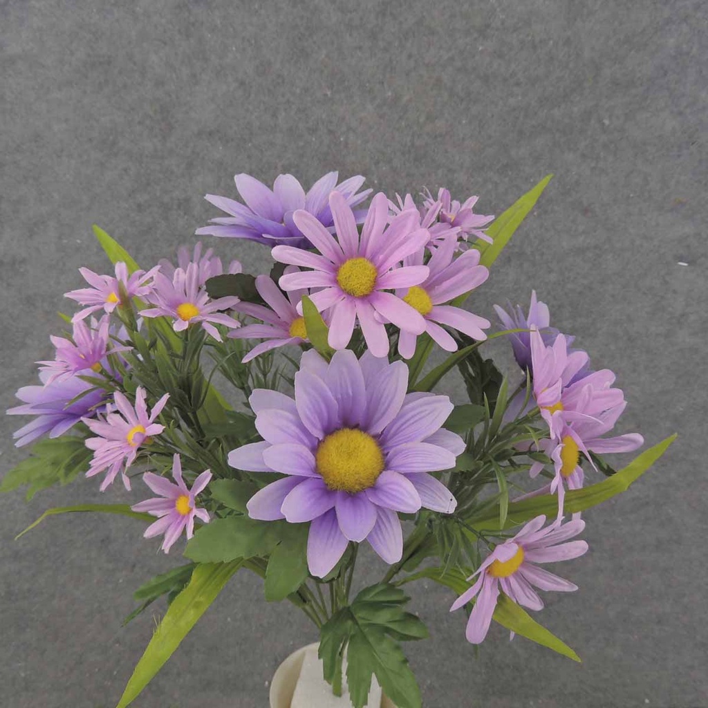 MIXED DAISY BUSH X10 18.5" PURPLE/LAVENDER