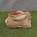 BROWN SISAL BUNNY W/ 4" PLANTER