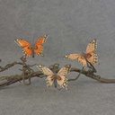 4" FEA BUTTERFLY 3-ASST W/CLIP  ORANGE