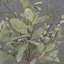 MIXED LEAF &amp; PUSSY WILLOW BUSH 21&quot;
