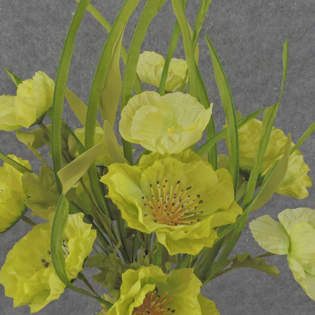 POPPY BUSH X12 21" GREEN (SILK)