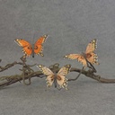 4" FEA BUTTERFLY 3-ASST W/WIRE ORANGE