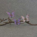 4" FEA BUTTERFLY 3-ASST W/WIRE PURPLE
