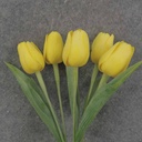 TULIP BUNDLE X5 17" YELLOW (PLASTIC)