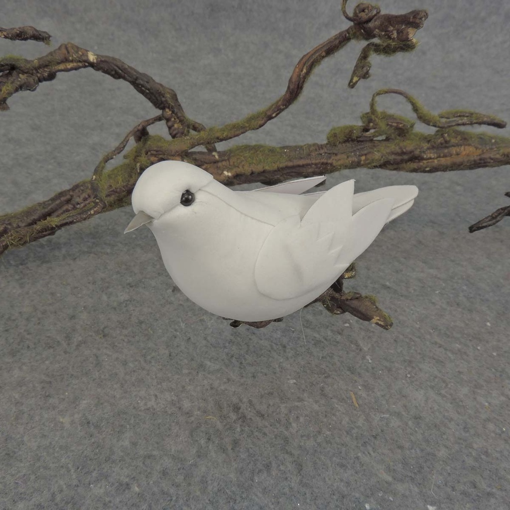 5" MUSHROOM DOVE SITTING W/CLIP