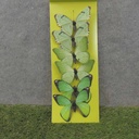 4.25" BUTTERFLIES 3-ASST GREEN PRINTED