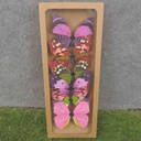 4.25" BUTTERFLIES PINK/PURPLE ASSORTED PRINTED