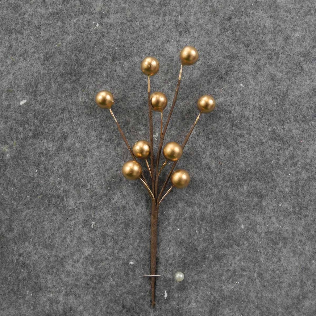 BERRY PICKS IN BAG 6" (8/BAG)  GOLD