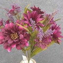 18" MIXED DAISIES & HEATHER BUSH X10 PURPLE