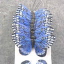 2.5" BLUE MONARCH BUTTERFLY W/WIRE