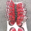 2.5&quot; RED MONARCH BUTTERFLY W/WIRE