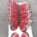 2.5" RED MONARCH BUTTERFLY W/WIRE