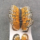 2.5&quot; YELLOW MONARCH BUTTERFLY W/WIRE