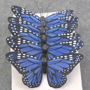 4.75" BLUE MONARCH BUTTERFLY W/WIRE