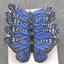 4.75" BLUE MONARCH BUTTERFLY W/WIRE