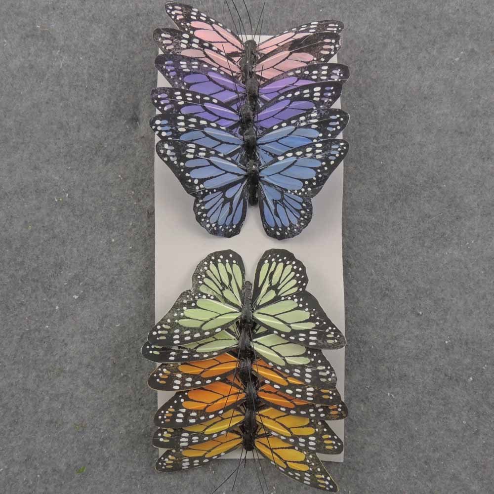 4.75" PASTEL MONARCH BUTTERFLY 6-ASST