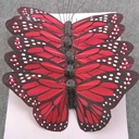 4.75" RED MONARCH BUTTERFLY W/WIRE