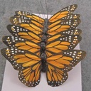 4.75&quot; YELLPW MONARCH BUTTERFLY W/WIRE