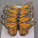 4.75" YELLPW MONARCH BUTTERFLY W/WIRE