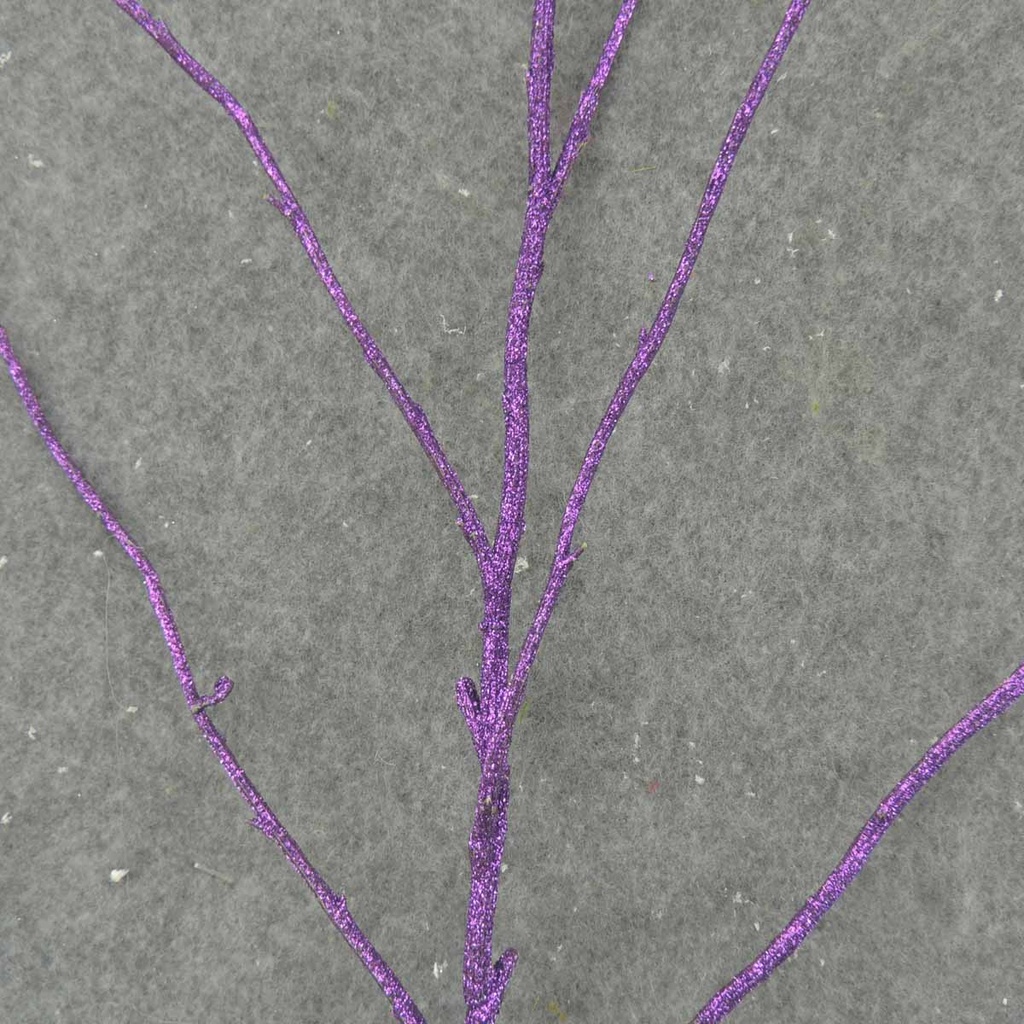 50" GLITTER TWIG SPRAY  PURPLE