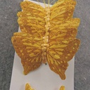 3&quot; GOLD GLITTER BUTTERFLY W/WIRE