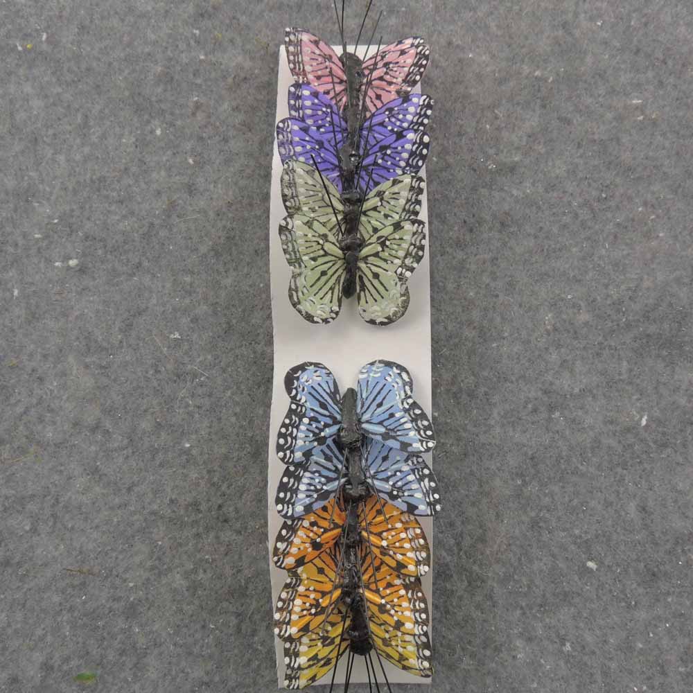 1.5" PASTEL MONARCH BUTTERFLY 6-ASST