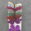 2.5" GLITTER BUTTERFLY W/GEMS 7-ASST