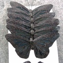 5" BLACK GLITTER BUTTERFLY W/WIRE