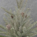 19&quot; MINI FROSTED PINE TREE W/BURLAP BALL BASE