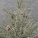 19" MINI FROSTED PINE TREE W/BURLAP BALL BASE