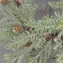 20&quot; FROSTED PINE WREATH W/CONES