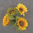 18.5" YELLOW SUNFLOWER SPRAY X4