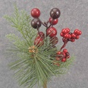 13&quot; PINE &amp; BERRY PICK RED/BURGUNDY