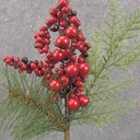 13&quot; PINE &amp; BERRY CLUSTER PICK