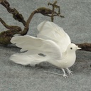 6" FLOCKED WHITE DOVE