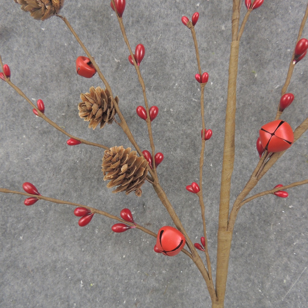 31" PINECONE & PIPBERRY SPRAY RED