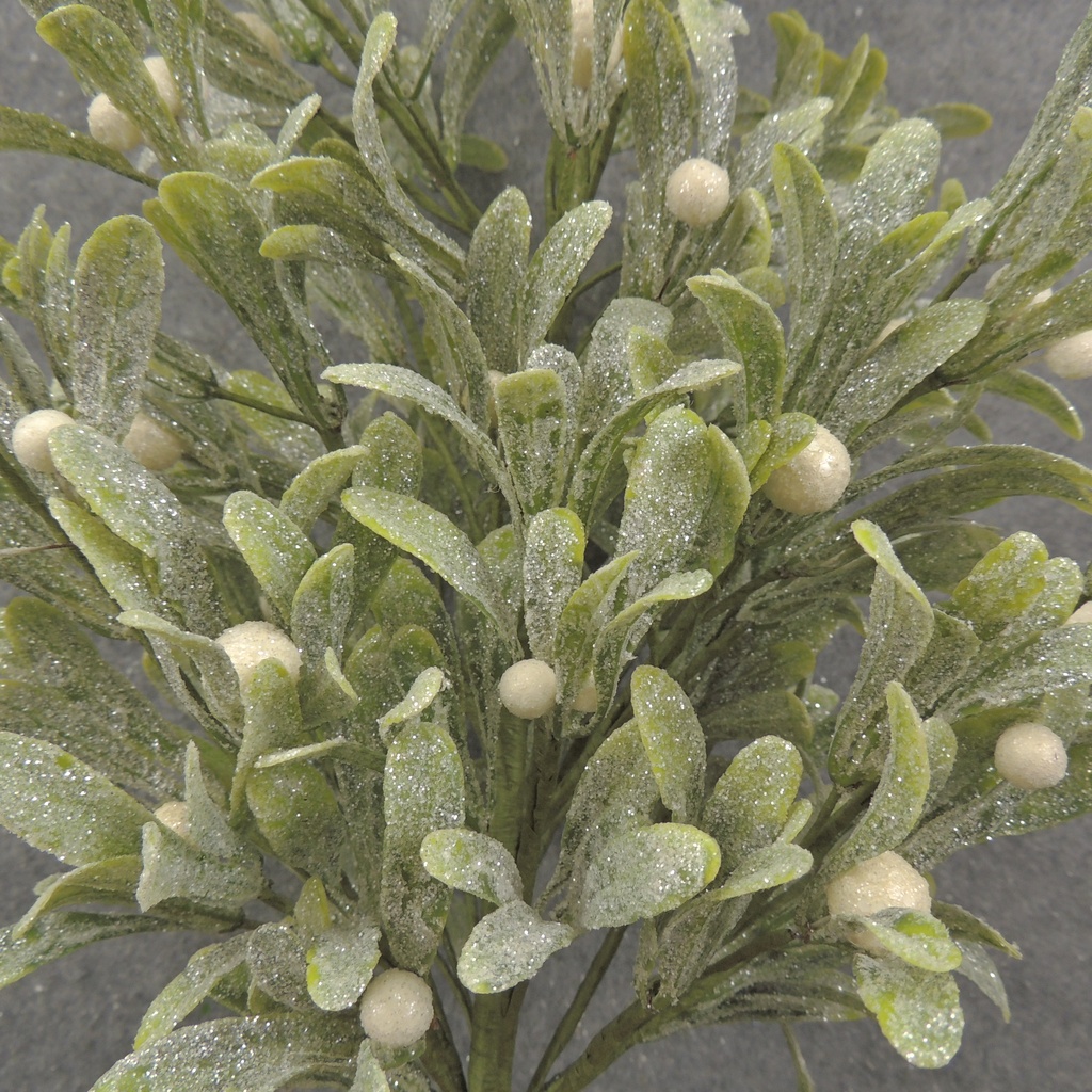 30" FROSTED MISTLETOE TREE WITH BERRIES